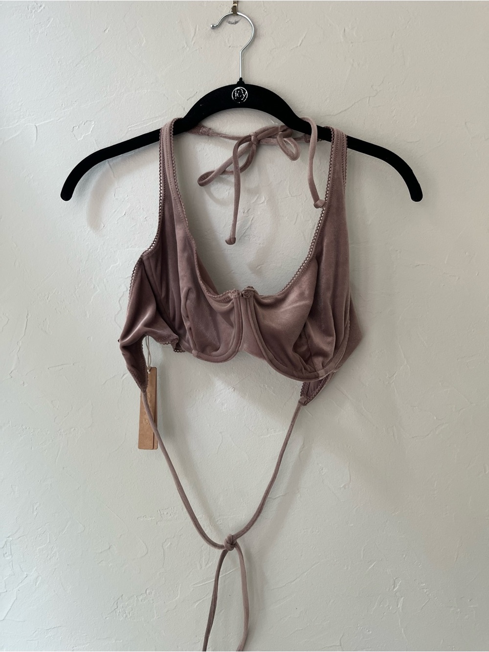 HTF SKIMS SWIM VELVET SCOOP UNDERWIRE BIKINI TOP UMBER XL - Picture 6 of 6
